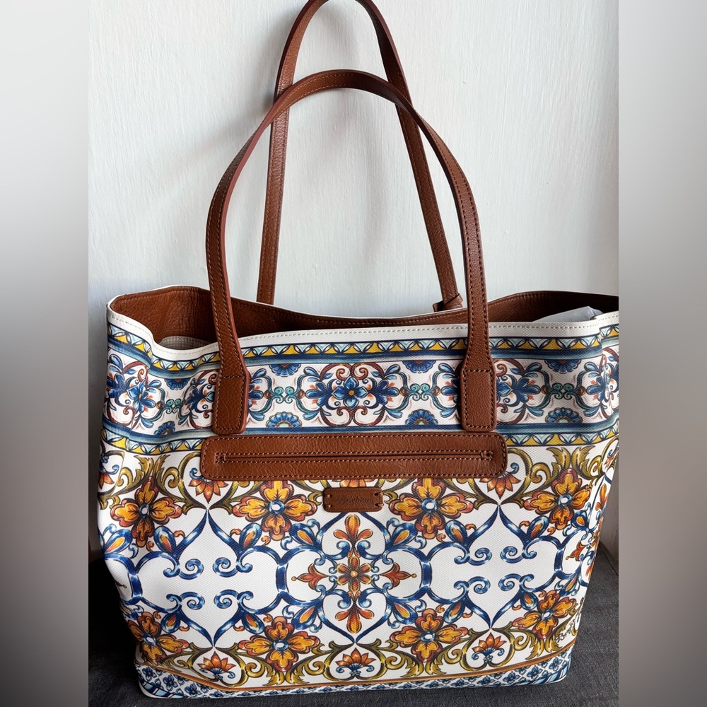 Brighton Bella Lucca Multicolor Shoulder Bag Tote Boho Chic